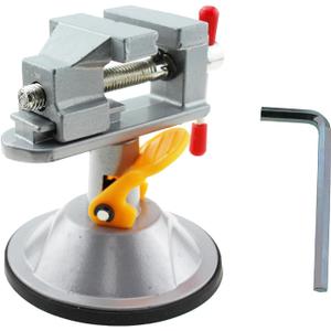 TAODAN 360 Degree Universal Suction Cup Flat Table Vise Aluminium Bench Vise Workbench Vise for Jewellery Making DIY Woodworking Engraving Drilling