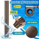 Hanaive 6 Pcs Jumbo Pool Foam Noodles Bulk 40 Inch x 4.1 Inch Large Swimming Noodles Tube Hollow Core Swim Noodle for Floating Craft Projects Pre Slit Clamp Protection Padding Bumper (Brown)