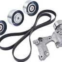 1662031013 Drive Belt Tensioner & Idler Pulley Kit Compatible with 2015 2014 2013 2012-2005 Toyota Tacoma 4 Runner Tundra FJ Cruiser V6 4.0L Serpentine Belt #1660331040