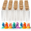 30 PCS Mini Glass Bottles, 10ml Small Glass Bottles, Vials Cork Stoppers, Spell Jars DIY Message Decoration Mini Vials for Party, Art Crafts, DIY Projects, Wedding Favors