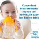 Dr. Brown's Milestones Baby's First Straw Cup, Training Cup with Weighted Straw, 9oz/270mL, Vintage Yellow, BPA Free, 6m+