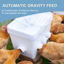 Chicken Feeder No Waste Automatic Poultry Feeder Ports Chicken Feeders and Waterer Set Chicken Feeder Kit 8 Chicken Water Cups with 8 auto Chicken Feeders Ports