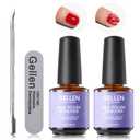 2 x Gellen 2 Pcs Gel Polish Remover Kit with Nail File and Cuticle Pusher - Easily Remove Gel Nail Polish in 2-5 Minutes