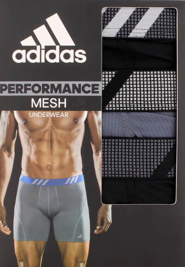 adidas Youth Performance Boxer Brief, Kids Underwear, Athletic Fit Microfiber Boxer Briefs 3 Pack L