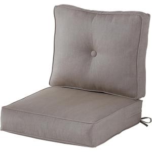 Greendale Home Fashions Outdoor 2-Piece Sunbrella Premium Deep Seat Cushion Set, Cast Ash