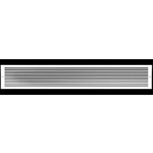 HVAC Premium 30" X 8" Aluminum Return Grille - Easy Air Flow - Linear Bar Grilles [Outer Dimensions: 31.875 X 9.875]