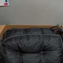 Chair Cushions Set of 4 for Dining Chairs, 16.5"x15.5" Kitchen Chair Pads with Memory Foam, Non-Slip Bottom & Ties, Tufted Indoor Seat Cushions for Home Use  Dark Grey