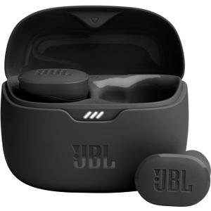 JBL Tune Buds - True wireless Noise Cancelling earbuds, JBL Pure Bass Sound, Bluetooth 5.3, 4-Mic technology for Crisp, Clear Calls, Up to 48 hours of Battery Life, Water and Dust Resistant (Black) (Small)