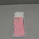 Magnetic Silicone Case for iPhone 16 Pro Case with 2 Screen Protector, Upgraded Hard Acrylic Camera Protector Soft Slim Stylish Cute Phone Cover Compatible with MagSafe, Chalk Pink