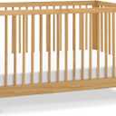 Davinci Birdie 3-in-1 Convertible Baby Crib - GREENGUARD Gold Certified Crib - Convertible Crib to Toddler Bed and Daybed - Baby Bed w/ 4 Adjustable Heights - Easy to Assemble Wooden Crib - Honey, 54"L x 30"W x 35"H