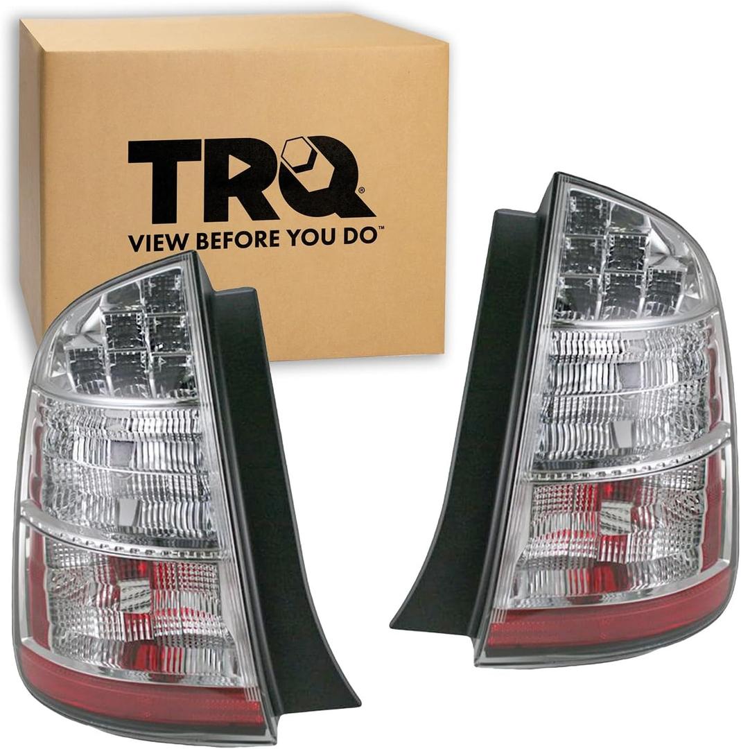TRQ Rear Tail Lights Set TO2818136 TO2819136 Compatible with 2006-2009 Toyota Prius