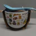 Silver Buffalo Harry Potter Hogwarts Iconic Icons Ceramic Ramen Noodle Rice Bowl with Chopsticks and Spoon, Microwave Safe, 20 Ounces