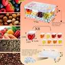 Chilled Snackle Box Container with Ice Tray - 8 Compartment Serving Tray with Lid & Handle, Leak-Proof & Odor-Free Snack Box, Portable Cold Food Platter for Picnic, Party, Travel, Road Trip, 1 pcs 8 compartments with ice cube tray