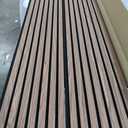 RITOLLO Wood Slat Panels for Wall 2-Piece 94.5"11" Acoustic Panels for Interior Wall Decor 3D Fluted Sound Absorbing Panel - Natural Walnut