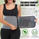 MAMODY Postpartum Belly Wrap, Postpartum Belly Band, Abdominal Binder (Polyester Made with Bamboo Charcoal Fiber),S/M (Gray, S)