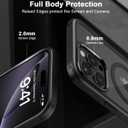 Mobnano for iPhone 16 Pro Case, Compatible with MagSafe, Crystal Clear Case with Magnetic Ring, Multicolor Protective Shockproof Bumpers, Not Yellowing Slim Cover for Men Women - Black