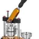 Badge Maker Machine, Manual Badge Making Machine, 44mm DIY Round Pin Badge Making Kit with 100pcs Button Parts