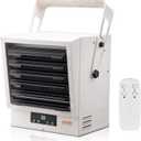 VEVOR Electric Garage Heater, 10000-Watt Digital Fan-Forced Wall/Ceiling Mount Shop Heater, with Remote Control Overheat Protection, Hardwired with 9-Hour Timer, Ideal for Workshop
