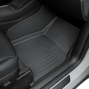 SUPER LINER 8-Piece Set Floor Mats for Tesla Model Y 5-Seat 2021-2024, Center Console Anti-Kick Protection, Non-Slip Weatherproof Cargo Liners with EdgeGuard (Not Fit 7 Seats & Juniper)