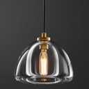 Crystal Pendant Light Kitchen Island,Brass Hanging Light above Dining Table, 7''Single