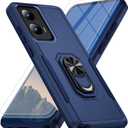 Motorola Moto G Stylus 5G 2024 Case [15 FT Military Grade Drop Protection] with 2X Tempered Glass Screen Protector, Heavy-Duty Shockproof Kickstand Case for Moto G Stylus 5G 2024 Dark Blue