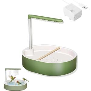 Parrot Shower, Automatic Parakeet Bird Bath with Pump, Large Bird Shower Fountain, Bird Bath for Parakeets for Pet Birds, Conure, Cockatoo, Budgie, Lovebird, Finches