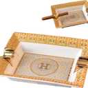 Royalebox|Premium Ceramic Cigar Ashtrays -Small, Medium & Large Sizes; Note: Small Not for Cigars, Medium & Large Ideal