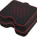 Stadium Seat Cushions - Portable Bleacher Cushions with 2.5" Extra Thick High-Density Foam and Massage Dots, Fashion Outdoor Seat Cushions for Sports Events, Travel, Camping, Chairs - 2 Pack