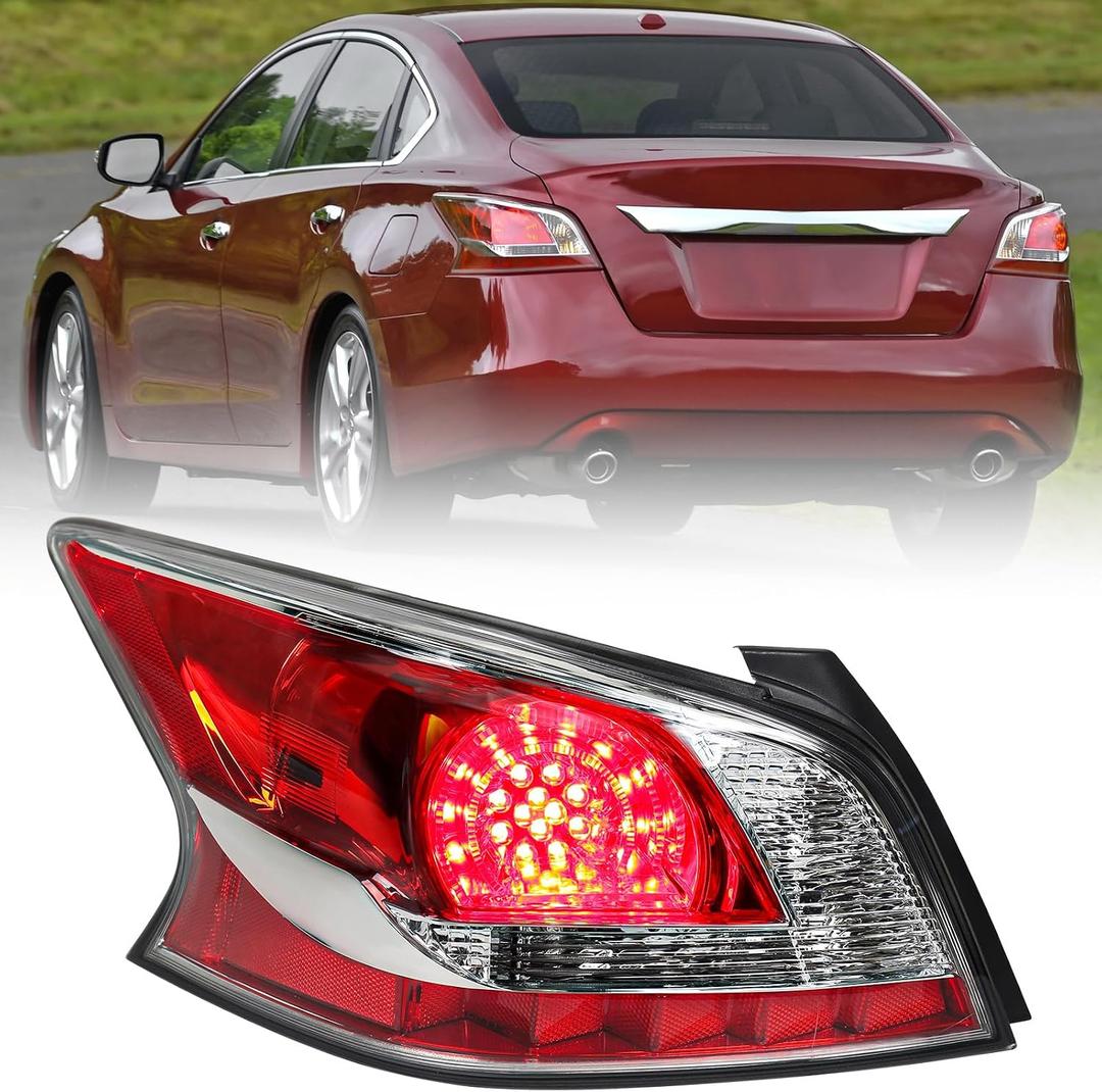 Huray Left LED Tail Light Fit for Nissan Altima 2013 2014 2015 LH Taillight Tail lamp Rear Brake Lamp Assembly Replacement Accessory Replacement for NI2800196 (Driver Side)
