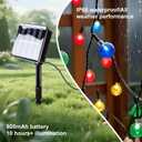 56FT Solar String Lights Outdoor Waterproof, 100LED Crystal Ball Fairy String Lights for Garden, Patio, Camping Decor - Solar Powered LED Globe Lights with Auto On/Off (Multi-Color)