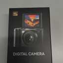 Digital Camera 4K for Photography and Video, 56MP Autofocus Vlogging Camera for YouTube, 3" 180 Flip Screen & 16X Digital Zoom, Compact Travel Cameras with 32GB SD Card for Beginners & Adults