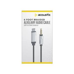 ACOUSTIX USB C TO 3,5MM CABLE 6FT BK