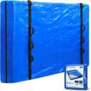 TICONN Mattress Bags for Moving, Heavy Duty Full Mattress Cover Storage Bag with Full-Around Handle and Adjustable Buckles (Blue, Full)