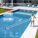 ENHULK Pool Vacuum for Above Ground Pool with 9' Extension Pole, 4 Filters, 26.5 Gallons/Min Powerful Suction, 1H Runtime, Cordless Handheld Pool Cleaner for Above/Inground Pools, PC68 Pro