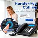 Landline Phones For Home & Office, Corded Phone With Backlit Caller Id Display, Speakerphone, Speed Dial, And Mute Function, Adjustable Ringer, Speaker, Handset Volume, Telephone Landline Phones- 3 YR