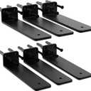 8 Inch Minimalism Floating Shelf Brackets, 6-Pack 1/5 Thick Carbon Steel Hidden Shelf Brackets, Rustic Industrial Brackets for Wall Decor