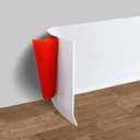 Vinyl Wall Base Baseboard Molding Trim 4" Flexible Self Adhesive Rubber Wall Base Moulding Trim Peel and Stick Design, 4 Inch x 60 Feet, White