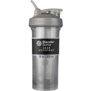 BlenderBottle Shaker Bottle Pro Series Perfect for Protein Shakes and Pre Workout, 28-Ounce, Smoke Grey