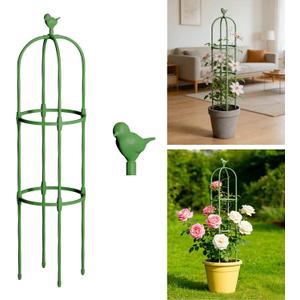 Garden Obelisk Trellis for Climbing Plants Outdoor, 4 FT Garden Trellis Plastic Coated Metal Plant Support for Indoor Outdoor, Tall Decorative Trellis for Roses, Flowers, Vines, Potted Plants