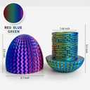 Mystery Egg Maze Puzzle Box - Reusable 3D Printed Brain Teaser with Hidden Compartment for Cash & Treasures, for Birthday, Christmas, Halloween and Easter for Kids & Adults (White/Luminous Blue)