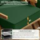 Outdoor Seat Cushion Set 24 L × 24 W × 5 H Inch Waterproof & Fade Resistant Patio Furniture Cushions with Removable Cover with Handle and Straps for Sofa Chairs, Chairs, Green