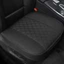 Black Panther PU Car Seat Cover, Front Seat Protector Compatible with 90% Vehicles,Embroidery,Anti-Slip & Full Wrapping Bottom (W 21.26 20.87 Inch)(1Piece,Black)