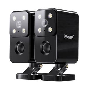 ieGeek Security Cameras Wireless Outdoor, Home Security Cameras Pan Rotating 180° Battery Powered WiFi Camera with 2K Color Night Vision, AI Motion Detection, 2-Way Audio, No Subscription,IP66,2-Pack ieGeek Security Cameras Wireless Outdoor, Home Security Cameras Pan Rotating 180° Battery Powered WiFi Camera with 2K Color Night Vision, AI Motion Detection, 2-Way Audio, No Subscription,IP66,2-Pack