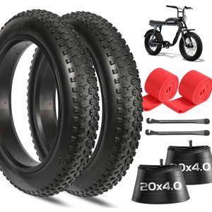 2pcs 20x4 Fat Bike Tire, High-Performance Bike Replacement for MTB and Ebikes, Wear-Resistant Folding Bicycle Tires, All-Terrain High-Density for Mountain Bike E-Bike