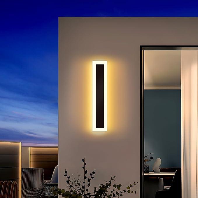 Modern - Outdoor - Lights 1pack-11.82in, 3000k Long Wall Light for House/Porch, Waterproof Ip65 Black Outside Led Wall Mounted Sconce Lighting Fixtures, 11.82in-1pack
