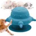 Puppy Milk Feeders for Multiple Puppies Kitten Feeding Bowl with 4 Nipples Silicone Nursing Bottle 235ml Food Water Feeding Station for Small Pets (navy)