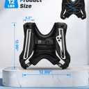 Weighted Vest Woman Man,8/12/16/20lbs Weight Vest with Plus Storage Pockets&Adjustable Straps,Durable Rucking Vests with Reflective Stripe for Walking,Running,Workout,Training, Weight Loss