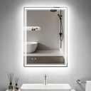 24"x 32" LED Bathroom Mirror with Anti-Fog, Dimmable Backlit + Front Lit, 3-Color LED Bathroom Vanity Mirror for Wall, Memory Function, Shatter-Proof Glass, ETL Listed(NHYJ6822D-NA)