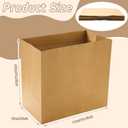 Feifeiya 15 Pcs Trash Compactor Bags for Kitchen with 15 Pcs Adhesive Sealing Strips Heavy Duty Kraft Paper Waste Bags with Leak Proof Liner Fits 15 Inch Rectangular Trash Compactor