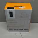 Single Serve One Cup Coffee Maker, for K Cups and Grounds, Mini Coffee Maker with Portable Handle, 6 to 12 Oz Brew Size, for Travel, Camping, Office, RV and Dorm, 120V, Black and Gold